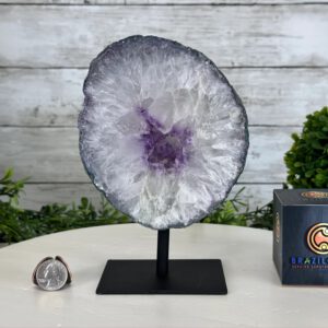 Amethyst kristal slice op standaard