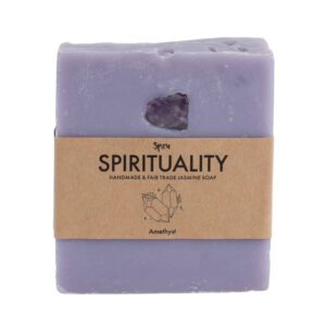 Spiru Fair Trade Edelsteen Zeep – Jasmijn & Amethist – Spiritualiteit (100 gram)