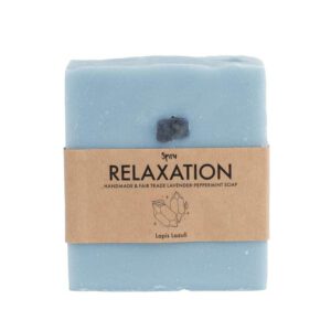 Spiru Fair Trade Edelsteen Zeep – Lavendel-Pepermunt & Lapis Lazuli – Relaxation (100 gram)