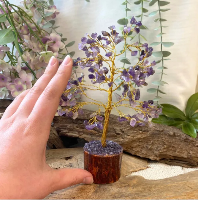 Edelsteen boompje Amethist (ca. 18 cm) - Afbeelding 4