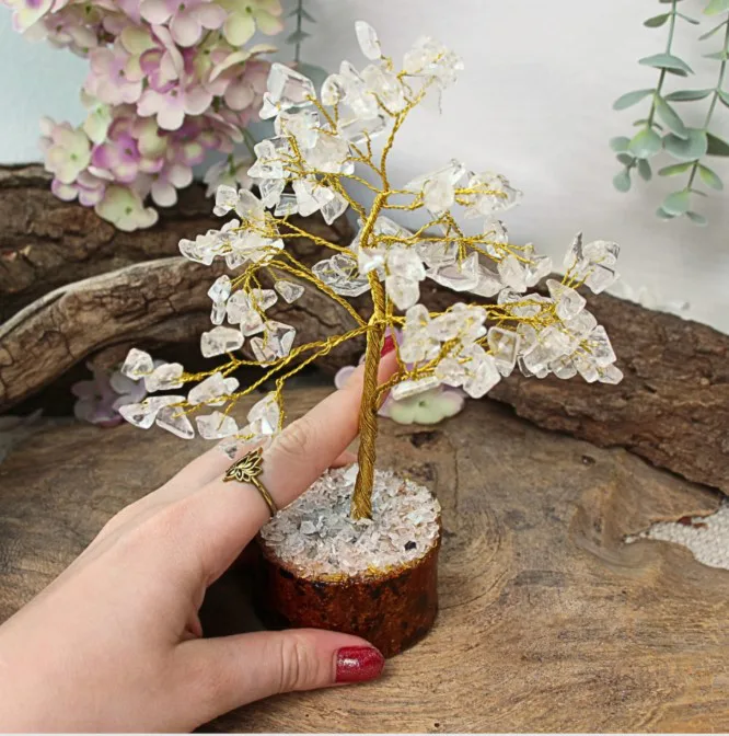 Edelsteen boompje Bergkristal ca. 18 cm