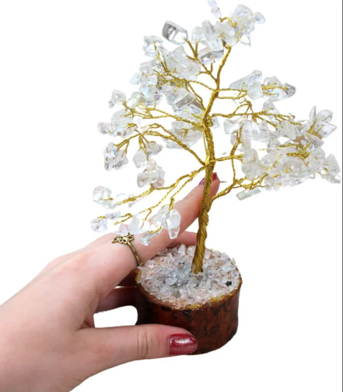 Edelsteen boompje Bergkristal ca. 18 cm