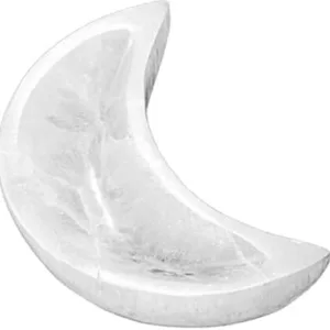 Seleniet schaal maanvorm - 10,5x4.5cm