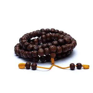 Mala rudraksha 108 kralen gepolijst 1 cm