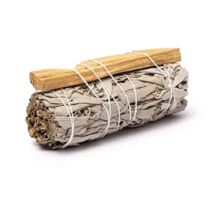Witte salie smudge met Palo Santo set