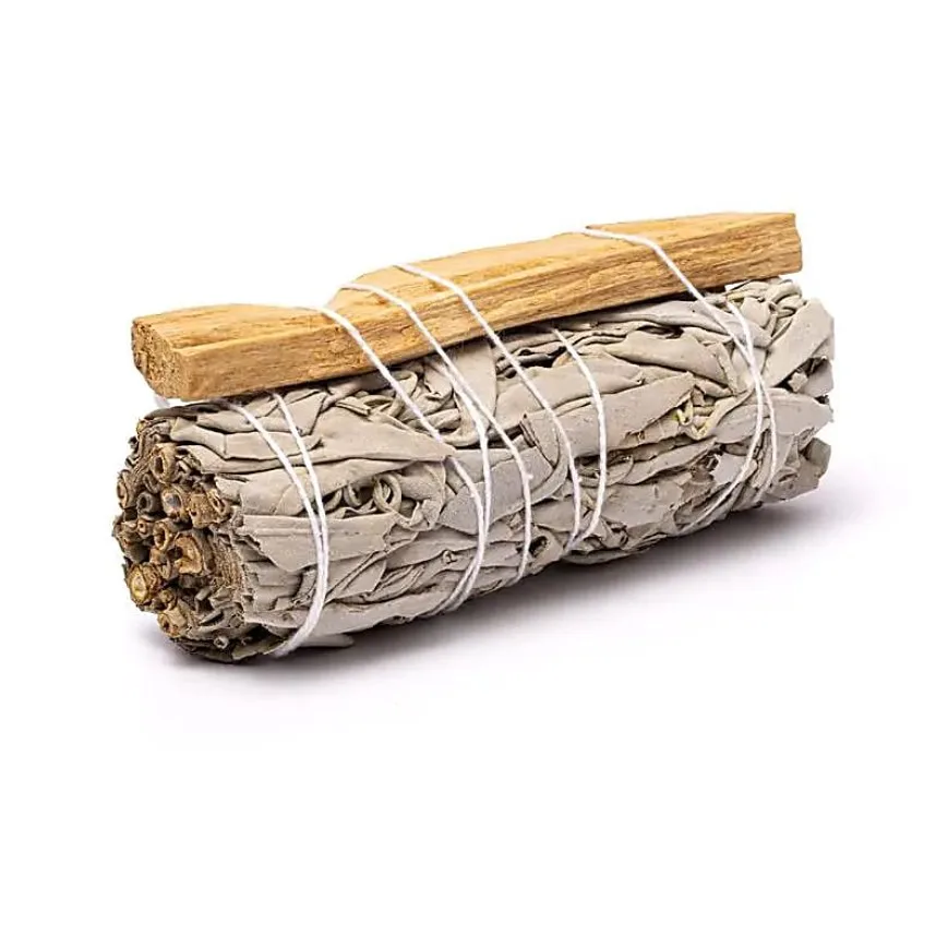 Witte salie smudge met Palo Santo set