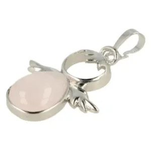 Beschermengel hanger los Roze kwarts