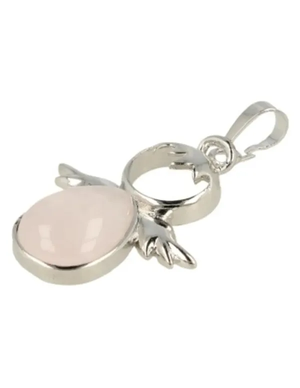 Beschermengel hanger los Roze kwarts